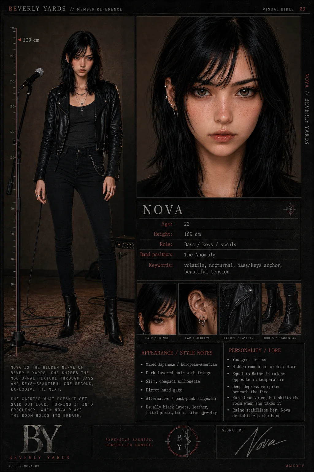 Nova member reference and visual bible